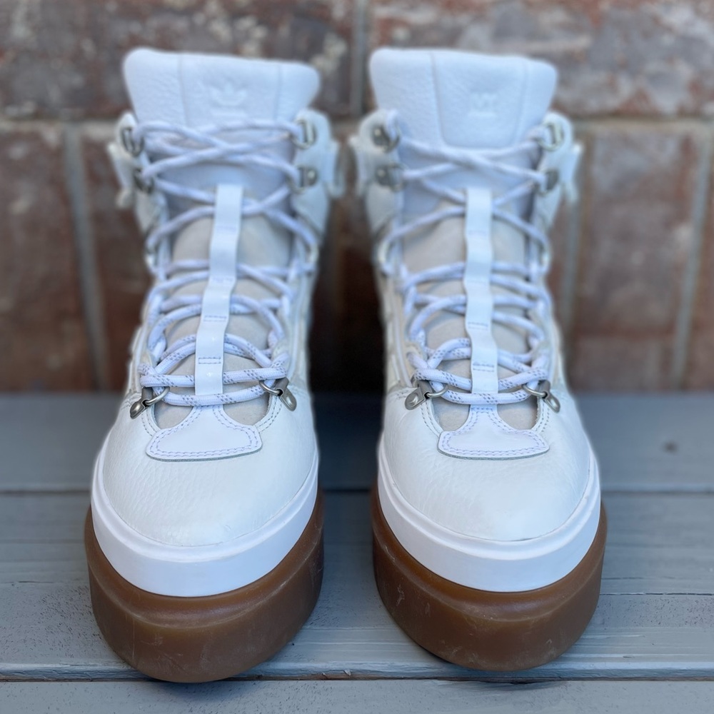 Ivy Park Super Sleek Leather Boot adidas High Top Sneakers - Picture 3 of 10